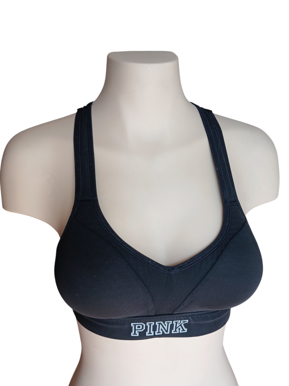2/40$ PINK Victoria's Secret Women's Black Racerback Sports Bra XS